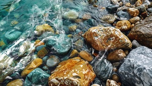 水中神奇的鹅卵石