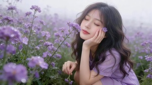 治愈鲜花女孩