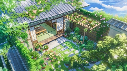 小屋小院绿植