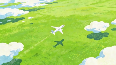 唯美的草原飞机