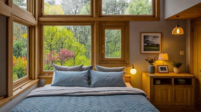 【雨景】木屋卧室