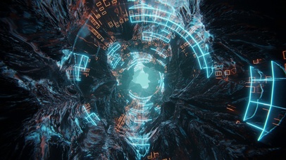 炫光圆形隧道·无限循环