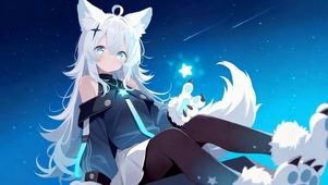 星空下的兽耳美少女