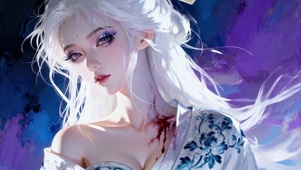 仙侠暗黑风・银发少女的血染绝颜