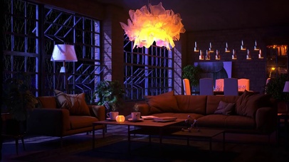 窗外雷雨声 舒适的客厅