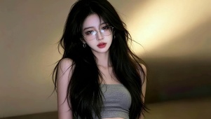 清纯眼镜女孩