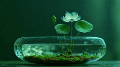 水生绿荷