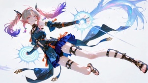 炫酷战斗风二次元美少女