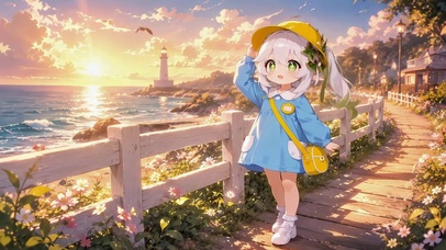 海边日落纳西妲