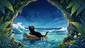 插画小猫