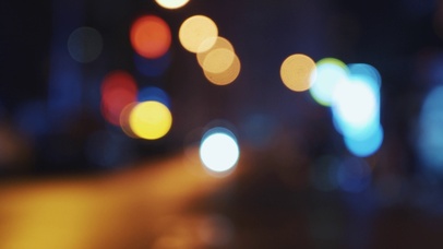 4k城市街头夜晚灯光唯美意境