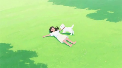 女孩和小狗狗的梦想