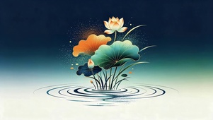水面荷花