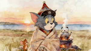 户外露营的汤姆杰瑞