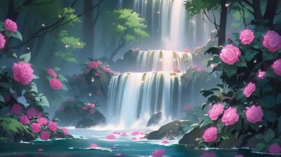玫瑰瀑布
