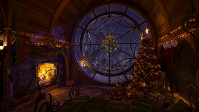 雪天新年圣诞阁楼木屋