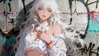 涂鸦动漫美女：都市的慵懒时尚