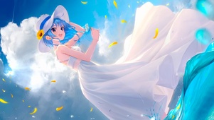 夏日海边少女