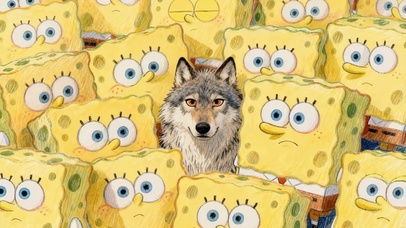 狼王误入海绵宝宝老巢一脸懵逼