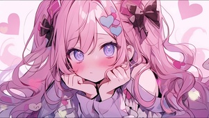 粉发动漫女孩