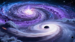 紫蓝星空黑洞漩涡星系