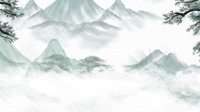 中国风大气水墨飞鹤 