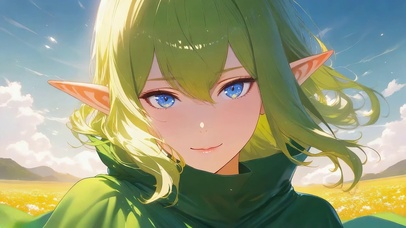 可爱眨眼女孩 