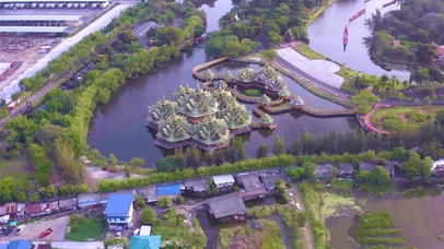 4K 高清  泰国曼谷古城航拍