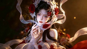 红玫赋纱