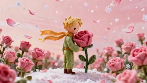 雪景玫瑰花王子