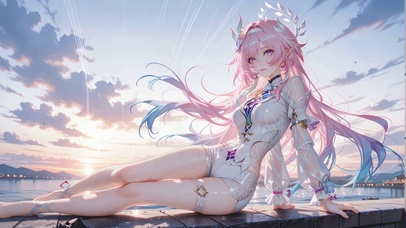 海边纯欲长腿少女昔涟