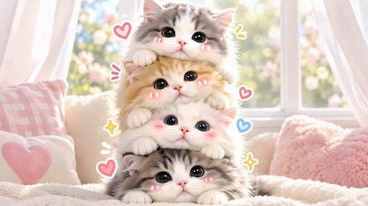 软萌小猫叠叠乐