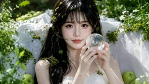 森系绿植清纯美女