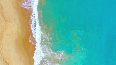 治愈沙滩海浪4K