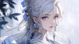 雨中古风美女