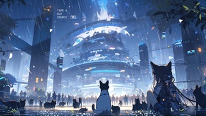 雨中