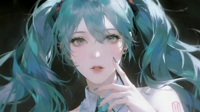 白皙双马尾美女