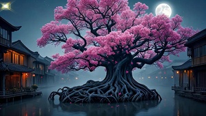 樱花夜色