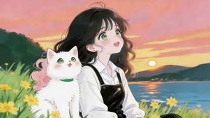 一起看晚霞