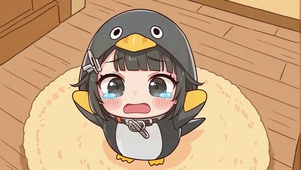 委屈求抱企鹅崽