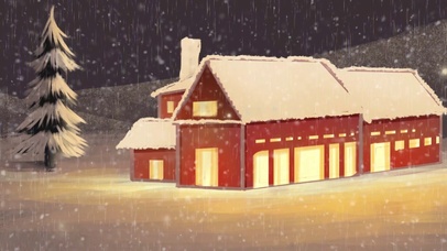 冬季下雪天的圣诞夜