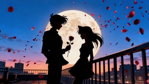 新兰逆光剪影CP