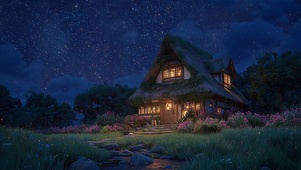 星空下的小屋