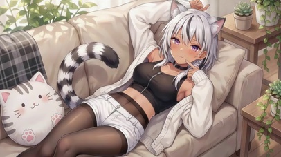 慵懒的猫娘