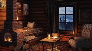 舒适的冬季小屋