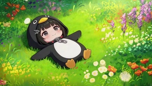 草地上的企鹅管理员