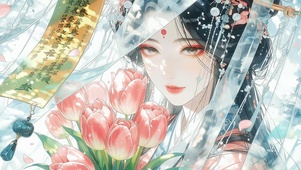美丽古风新娘高清4k
