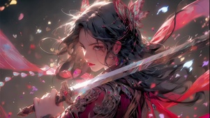 持剑国风少女