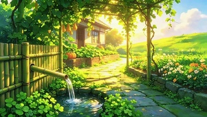 流水菜园葡萄架