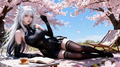 慵懒午后少女